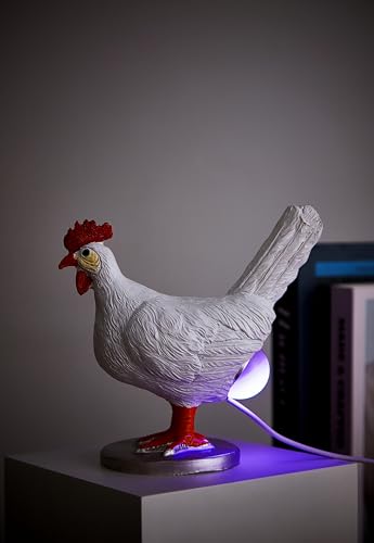 Chicken Lamp, 3D Resin Hen Laying Egg with Color Gift Box, Lifelike LED Egg - Funny Easter Christmas Birthday Gift - color: c