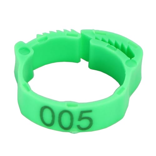 50Pcs~25pcs Adjustable Chicken Foot Ring 6 Colors Numbered Identification Leg Rings Clip for Poultry Chickens Ducks Geese Parrot for Easy Flock Management(Green,25pcs) - color: Green, size: 25pcs