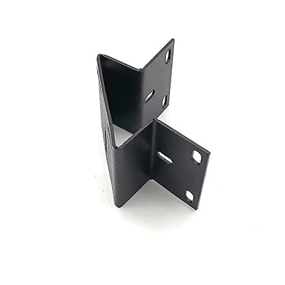 CCTV Video Surveillance Camera Mounting Bracket Vertical Wall Corner Right Angle Plate Supporting Holder Crane Metal Black White (Black Mount)