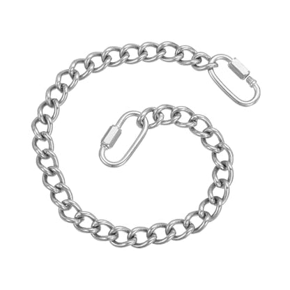 PATIKIL Gate Chain Lock, (15.8Inch, Silver) (1 Pcs)304 Stainless Steel Hanging Chain Lock for Stall Barn/Cabinet/Fence/Hammock/Pet Cages - size: 15.8Inch