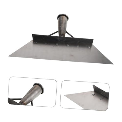 Homoyoyo Heavy Duty Steel Cleaning Shovel and Metal Poultry Dung Scraper for Farm Manure Removal, 32cm Manganese Steel Flat Shovel Scraper for Livestock Facility Cleaning
