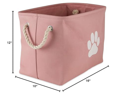Bone Dry Pet Storage Collection Collapsible Bin, Rose, Medium Rectangle - color: Rose, size: Medium Rectangle