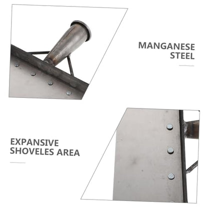 Totority Heavy Duty Manganese Steel Dung Scraper Shovel for Barn Stall Cleaning, 32cm Metal Farm Manure Scraper Tool for Livestock Waste Removal and Poultry Manure Cleaning