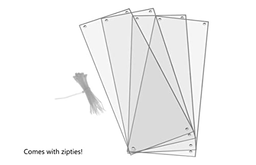 8 Pack Pet Cage Liner with Zip Ties Pet Rabbit Habitat Guinea Pig Cage 11.5" x 5.5" Flexible Plastic Side Protection Urine Guard Panels by Marketing Holders - color: 11.5" x 5.5"