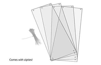 8 Pack Pet Cage Liner with Zip Ties Pet Rabbit Habitat Guinea Pig Cage 11.5" x 5.5" Flexible Plastic Side Protection Urine Guard Panels by Marketing Holders - color: 11.5" x 5.5"