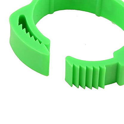 100 Pieces Chicken Foot Rings Identification Leg Bands Numbered Clip Rings Adjustable Reusable Ankle Markers Suitable for Farm Birds, Green - color: Green