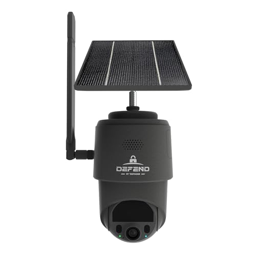 TACTACAM – Defend 360 Cellular Security Camera, 4K Photos, 1080p Video, Solar + Rechargeable Battery, 360° Pan/Tilt/Zoom, LTE Cellular, Motion Alerts, Weather Resistant