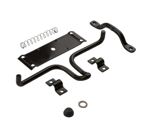 National Hardware N342-683 Vinyl Gate Automatic Latch White Self Locking Gate Latch for Outdoor Fence Gate Hardware with Fingertip Trip Release Rust Resistant Livestock Protection