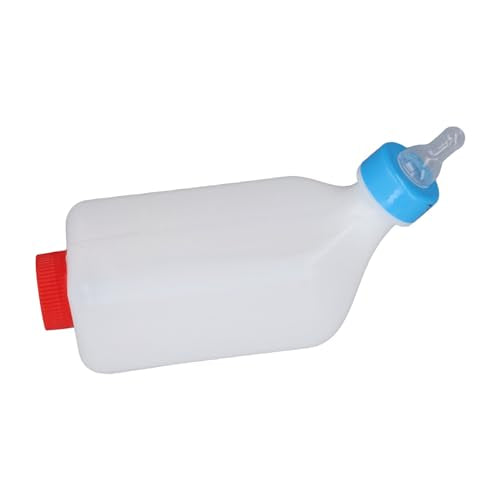 Pongnas 850ml Pet Nursing Bottle Kit with Soft Rubber Teat for Lambs Goats Piglets Portable ABS Livestock Feeding Handle Easy to