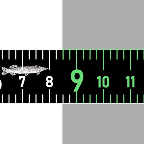 51 Inch Fishing Ruler for Boat Waterproof Fishing Measuring Tape Black Self Adhesive Reflective Boat Ruler Sticker Glow Tape in The Dark - color: Black