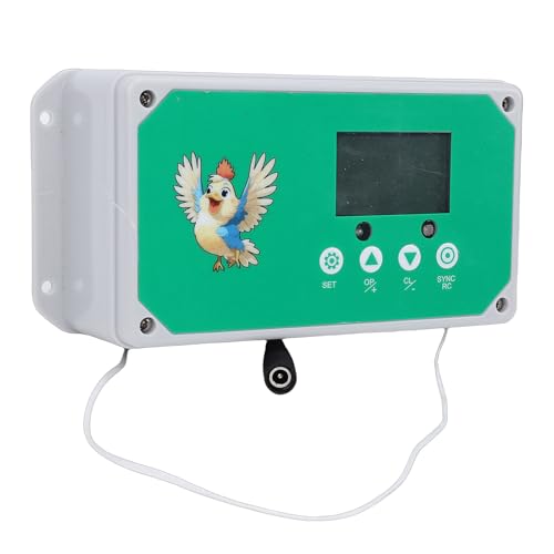 AUNMAS Automatic Chicken Coop Door Opener Poultry Door Motor Kit with Timer and Remote Control IP44 Water Proof for Chickens Ducks Geese Dogs (US Plug 100-240V)
