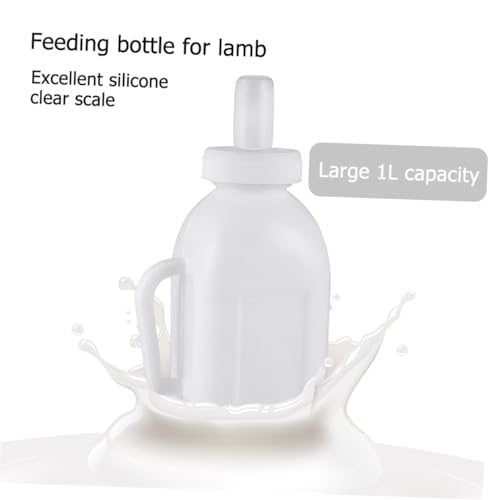balacoo 1set Plastic Bottle Feeder for Breast Feeding Silicone Teats Farming Supplies for Livestock