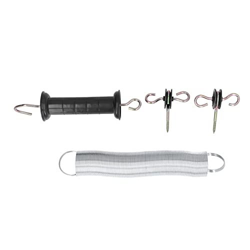 HERCHR Spring Gate Kit, Electric Fence Spring Gate Handles Kit for Fence Gate
