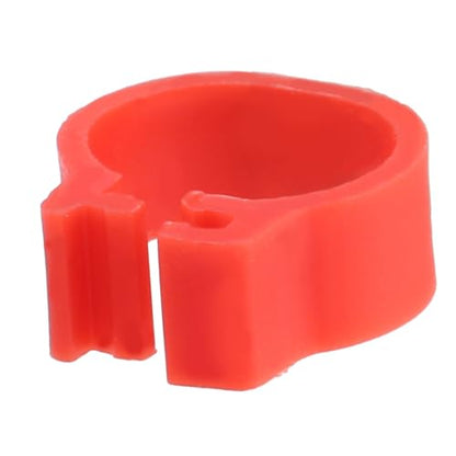 Chicken Leg Bands, Duck Leg Bands, 100PCS 001 to 100 Numbered Pigeon Bands, Bird Leg Bands, 8MM Diameter Pigeon Leg Ring, 5MM Height Reusable Marking Rings for Poultry (Red)
