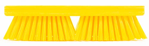 SPARTA Plastic Floor Scrub Brush, Brush Head Only, Deck Brush with ACME Standard Thread Fitting for Deck, Industrial Kitchens, and Hospitals, 10 Inches, Yellow - color: Yellow
