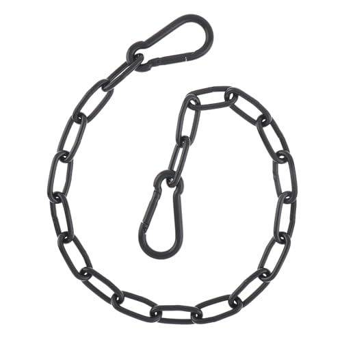 Gate Chain Lock for Outdoor Fence,304 Stainless Steel Gate Chain 20" x 5/32" with Both-Ended M5 Carabiners,Chain Link Latch Lock for Wooden Fence Pet Cages (20" x 5/32", Piece, 1) - size: 20" x 5/32"