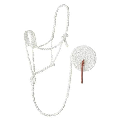 Weaver Leather White Braided Rope Halter with Lead