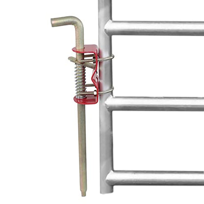 Rural365 Farm Gate Anchor Cane Bolt 18in - Farming Livestock Spring-Loaded Fence Gate Drop Rod Cattle Gate for Tube Gate
