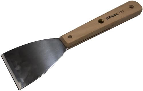 ALLWAY LS3 Long Wood Handle Burn-Off Scraper, 3" | Ideal for Removing Paint, Coatings, or Other Residues