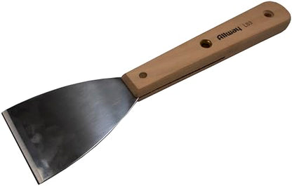 ALLWAY LS3 Long Wood Handle Burn-Off Scraper, 3" | Ideal for Removing Paint, Coatings, or Other Residues