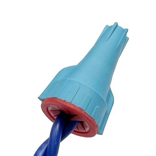 Dicio Waterproof Landscape Wire Connectors for 20-10 AWG 20 PCs UL Listed, Wire Connectors Nuts Best for Outdoor Sprinkler Valve - color: Blue Red_20