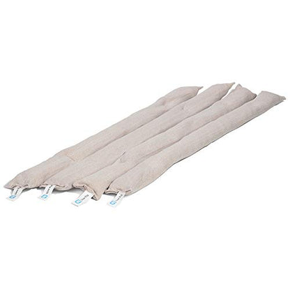 PIG Dryer-Safe Reusable Water Absorbent Sock - 4 Pack - 3" x 38" - Absorbs Up to 34 oz per Sock - Beige - PM50676 - color: Beige, style: 4-Pack
