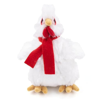 Fuzzl Plush Super Soft Cheeky Chicken - Snow White Dog Toy & Comforter – Cuddly Plush with Squeaker, Gentle Dog Toy for Puppies & Small to Medium Dogs - style: Snow White Hen