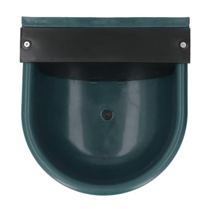 Livestock Bowl with Drainage Hole, ABS Plastic Large Capacity Animal Drinking Trough for Cattle Sheep Horse, Dark & Yard Waterer (Green)