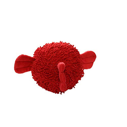 MIGHTY® 2 Pack Microfiber Medium Blowfish Dog Toys | Ultra Durable Plush Toy with Multiple Layers & Reinforced Seams , Washable and Floats , Mighty® Construction - color: 2PK Red Blowfish