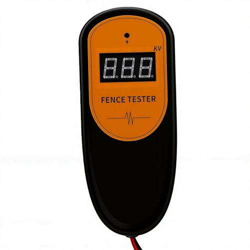 Zerodis Electric Fence Tester Voltage Testers Voltage Meter with Circuit Protection Screen Display 500V to 13KV Accurate Measurement Portable Test Kit for Farm Ranch Electric