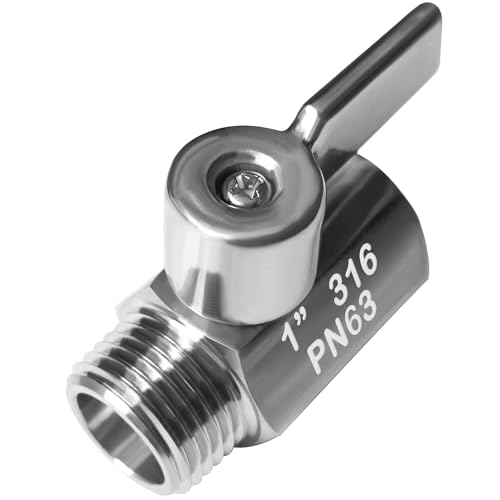 Beduan Mini Ball Valve Stainless Steel(316) 1" NPT Male x NPT Female Mini Ball Shutoff Valve - size: 1 Inch, style: 1 PACK