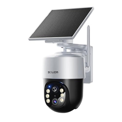 SOLIOM- True 4K HD Security Cameras Outdoor Wireless, Add-On Camera, Solar Powered, Auto Tracking,Requires SOLIOMBASE, SOLIOMBASE Supports Up to 4 Cams - size: Add-on Cam