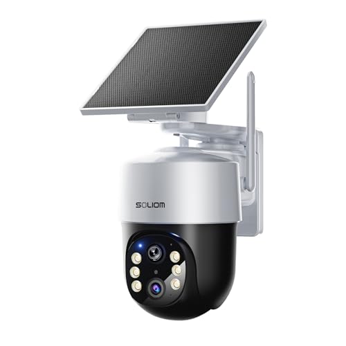 SOLIOM- True 4K HD Security Cameras Outdoor Wireless, Add-On Camera, Solar Powered, Auto Tracking,Requires SOLIOMBASE, SOLIOMBASE Supports Up to 4 Cams - size: Add-on Cam