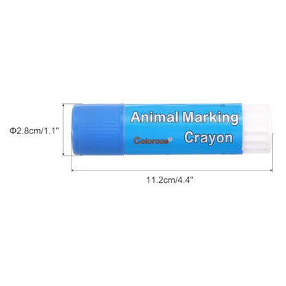 PATIKIL 1.1" x 4.41" Livestock Marker, Highly Visible, 6 Pcs Paint for Marking Animal Skin, Hide, Pelt, Wet and Dry for Cattle Heat, Blue