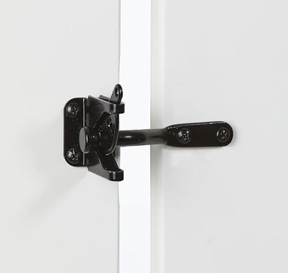 National Hardware Automatic Gate Latch, Black, 4 in Strike, Model N184-861, for Outswing Gates Doors Animal Pens (Pack of 2) - size: 1 Count (Pack of 2)