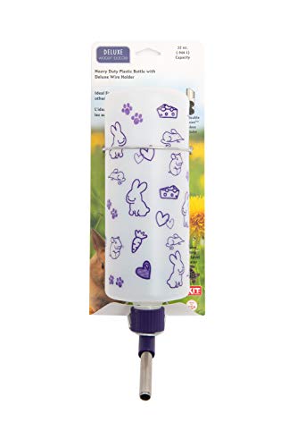 Lixit 32oz Weather Resistant Water Bottles with Heavy Duty Mount for Rabbits and Ferrets (Rabbits) - color: Frosted, size: 32 ounces