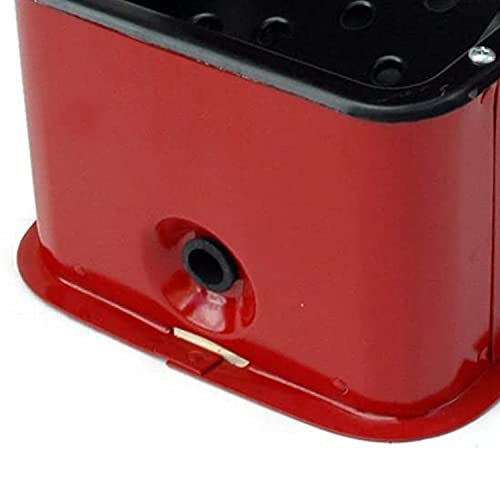 Brower Polyurethane Foam Insulated Galvanized Steel Electric Heated Livestock Pig Waterer with Lid and Mud Grates for 150 Hogs, Red