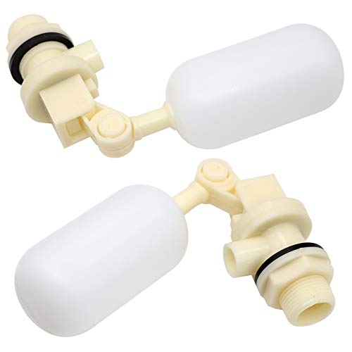 Float Valve 3/4 Inch,2 Pack Water Float Ball Valve with Adjustable Arm and Filter for Fountain,Water Trough,Water Tank,Pool,Pond,Automatic Waterer Water Bowl,Aquarium