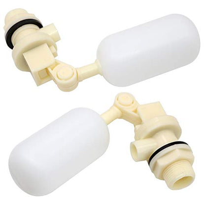 Float Valve 3/4 Inch,2 Pack Water Float Ball Valve with Adjustable Arm and Filter for Fountain,Water Trough,Water Tank,Pool,Pond,Automatic Waterer Water Bowl,Aquarium