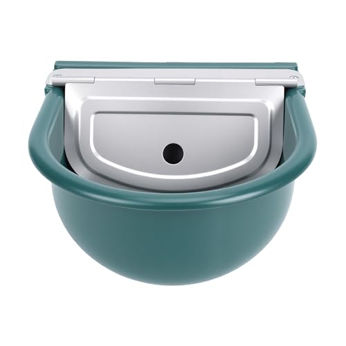 Cryfokt Automatic Livestock Waterer, Smart Water Level Sensor AntiOverflow Floating Valve Animal Water Bowl, Livestock Trough with Builtin Sensor and Floating Valve for Cattle