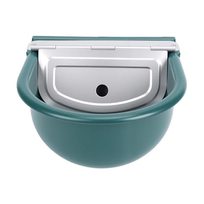 Cryfokt Automatic Livestock Waterer, Smart Water Level Sensor AntiOverflow Floating Valve Animal Water Bowl, Livestock Trough with Builtin Sensor and Floating Valve for Cattle