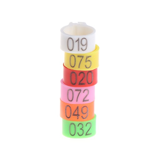 100pcs Chicken Bird Leg Rings Birds Identification Leg Bands Poultry Leg Rings 10mm for Pigeons Quail, Red - size: Red