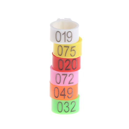 100pcs Chicken Bird Leg Rings Birds Identification Leg Bands Poultry Leg Rings 10mm for Pigeons Quail, Yellow - size: Yellow