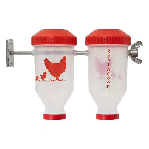 RentACoop Chicken Treat Dispenser – Multi-Treat Enrichment Toy and Boredom Buster for Chickens, Easy Top-Fill, Wall-Mounted Chicken Coop Accessory - Indoor/Outdoor - size: Small Clear Tubes