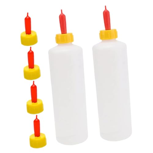 UKCOCO 2Sets Goat Milk Feeding Bottles for Calves and Lambs Capacity Multi Use Farmhouse Milk Bottles Durable Design Easy to Clean for Livestock Feeding