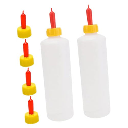 UKCOCO 2Sets Goat Milk Feeding Bottles for Calves and Lambs Capacity Multi Use Farmhouse Milk Bottles Durable Design Easy to Clean for Livestock Feeding
