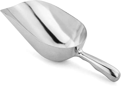 New Star Foodservice 34561 One-Piece Cast Aluminum Round Bottom Bar Ice Flour Utility Scoop, 38-Ounce, Silver (Hand Wash Only) - size: 38-Ounce-1