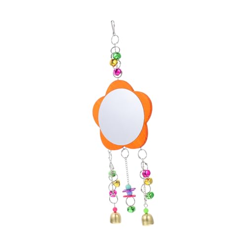 VICASKY 1pc Chicken Mirror Toy Beak Grinding Swing Mirror for Hen Coop Playtime and Cage Decoration Easy to Install for Birds and Livestock