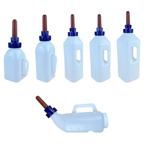 Large Capacity Livestock Milk Container Feeding Bottle with Leakproof Nipple Easy Refilling Mouth for Fawns Nursing - style: 5 liter capacity