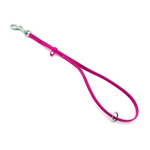 Jelly Pet Grooming Loop for Dogs, Groomers Helper, BioThane Material is Easy to Clean, Waterproof & Durable Noose Loop, Fits Most Pet Grooming Tubs/Tables/ 3/8” x 24” W/Ring Hot Pink - color: Hot Pink, size: 3/8” x 24”